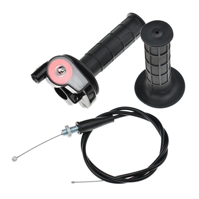 LAXEEM 7/8" 22mm Twist Throttle Grips Cable For CRF KLX TTR 110 125 150 200 250 cc Dirt Pit Bike - Image 2